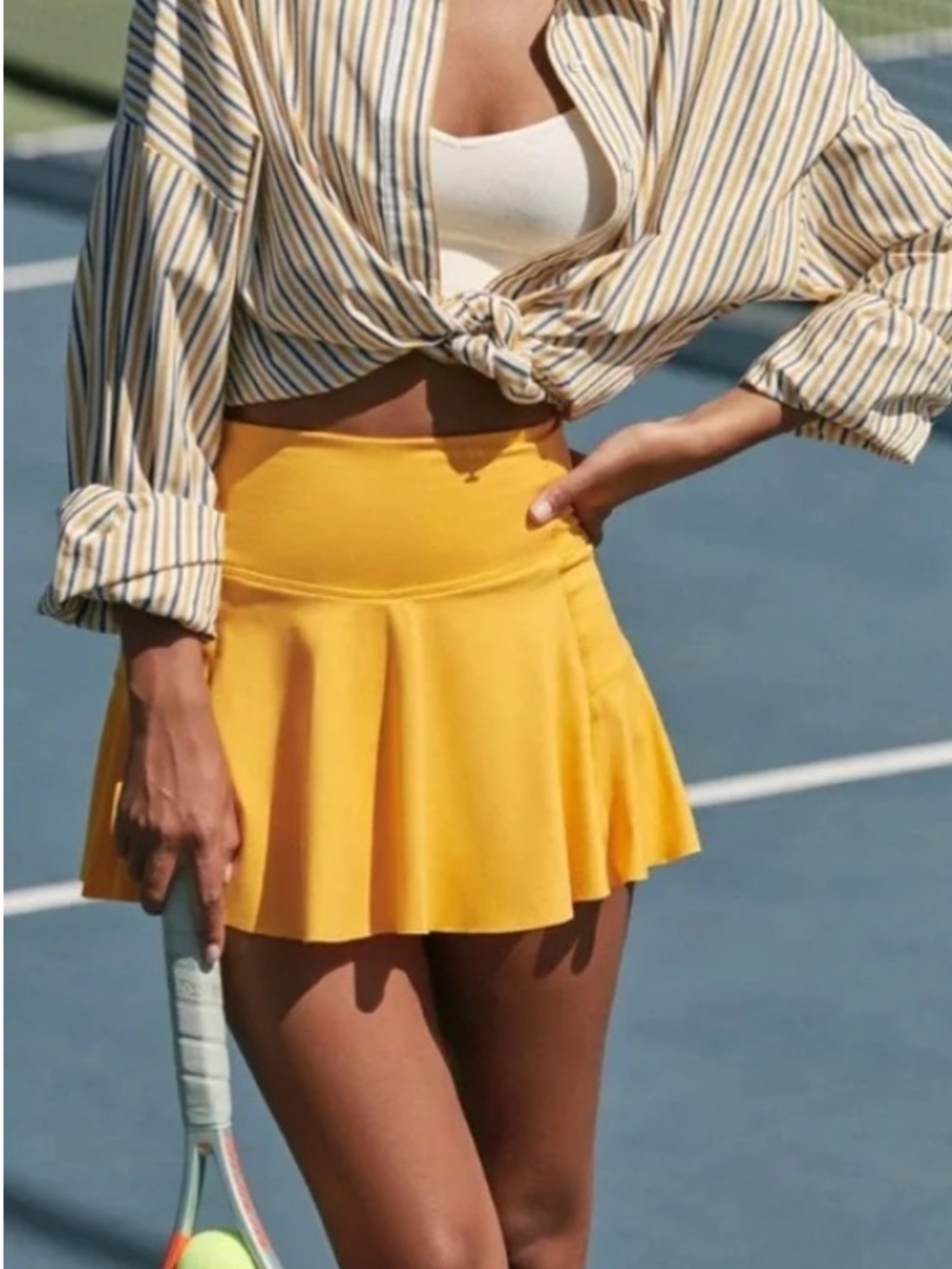 FREE PEOPLE MOVEMENT Check Out My Topspin Skort - Women's Sunny yellow Small